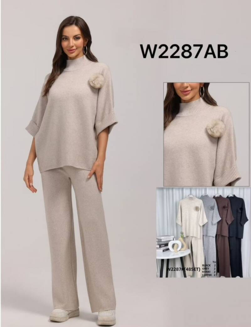 Komplet  damska (Francja produkt) Roz Standard, Mix Kolor .Paczka 8 szt